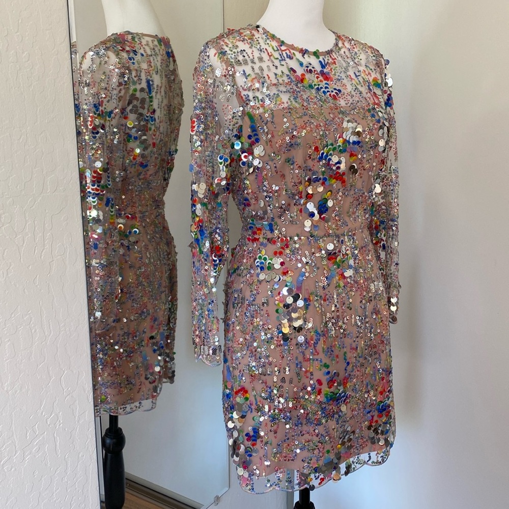 NWT Milly Sequin Dress in Rainbow!